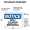 Signmission Spill Cleanup Materials, 14 in W x Rectangle, Vinyl Decal OS-2PACK-NS-D-1014-L-18386 - alternate 3